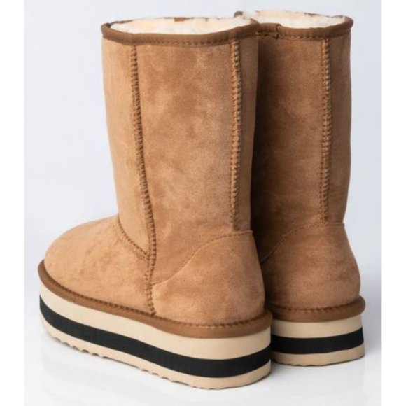 AZALEA WANG - Show Me It All Beige Boots - Size 7 - Picture 8 of 9